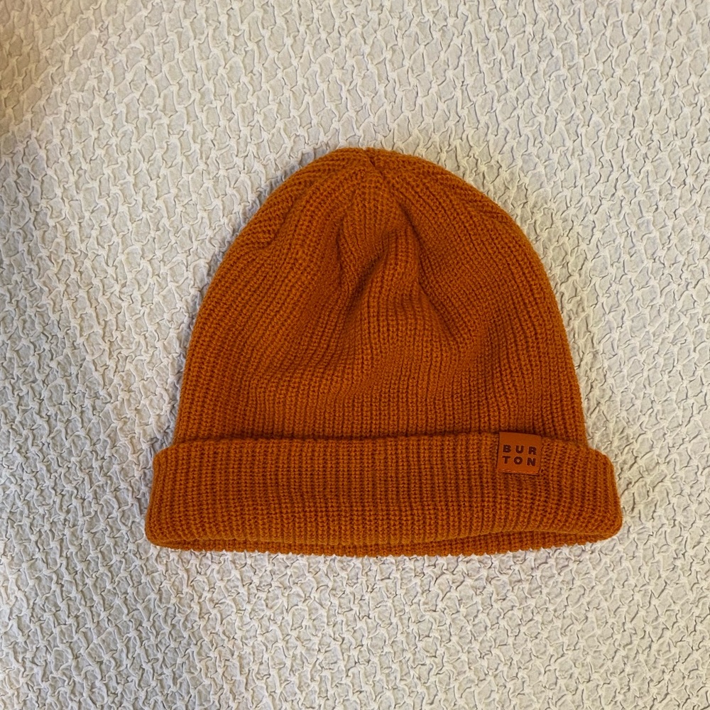 Unisex Burnt Orange Burton Beanie